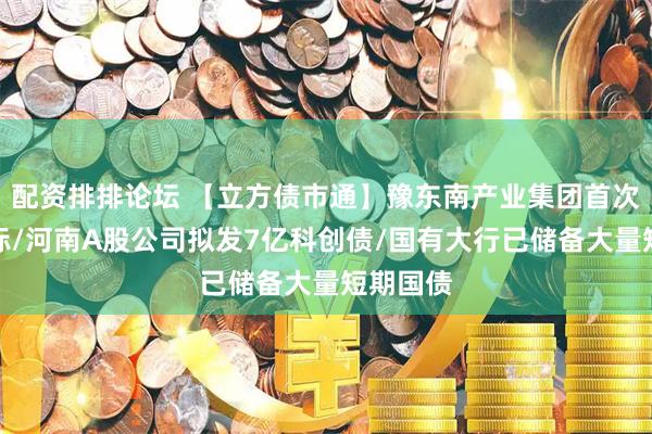 配资排排论坛 【立方债市通】豫东南产业集团首次发债招标/河南A股公司拟发7亿科创债/国有大行已储备大量短期国债